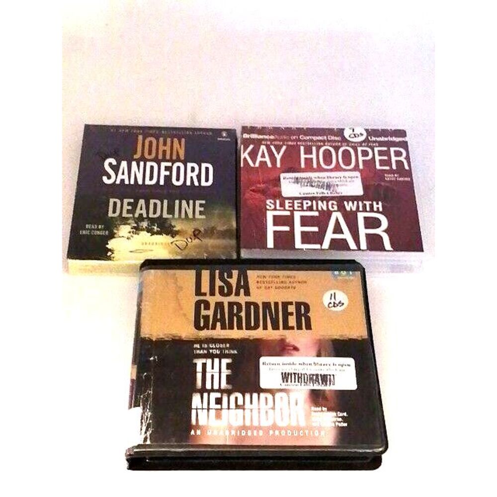 Audio Books‎ on CD Unabridged Crime Drama Lot of 3 Sandford, Gardner, Hooper
